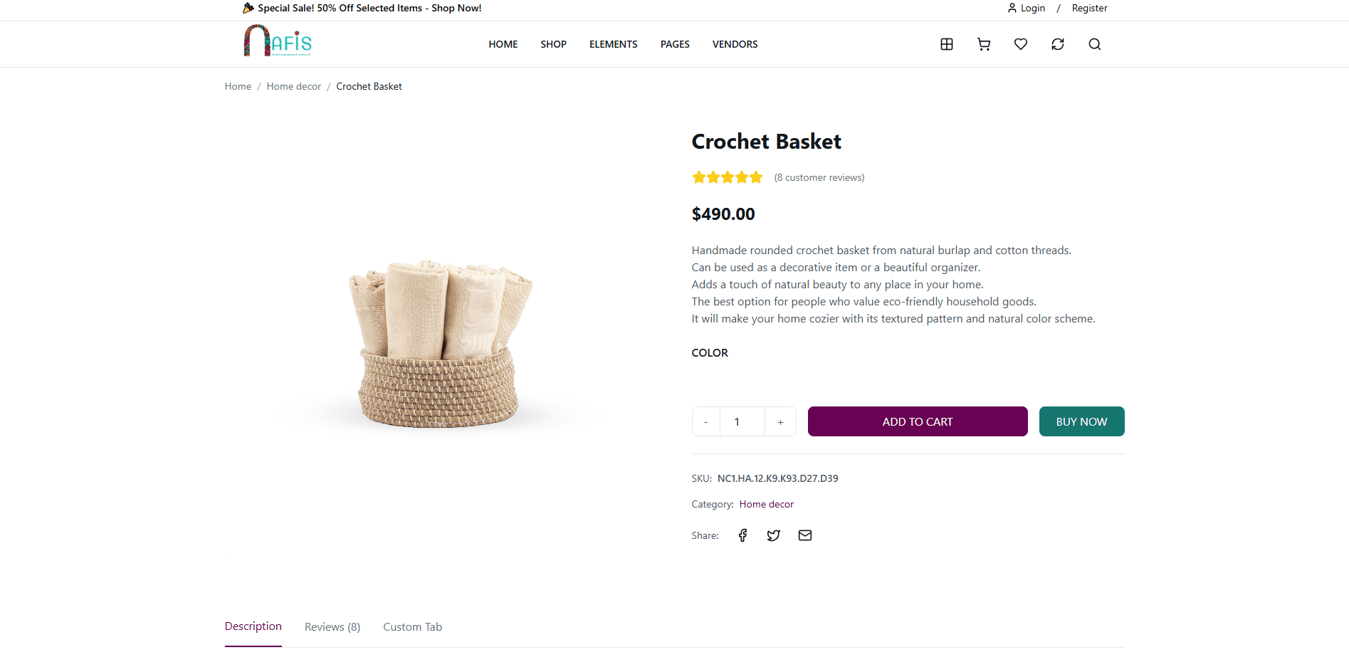 E-commerce Website (NAFIS)